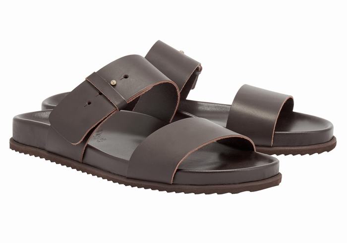 Sandale Slide Ancient Greek Sandals Kimon Barbati Ciocolata | JOQ9415FC