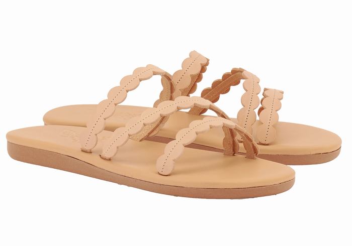 Sandale Slide Ancient Greek Sandals Oceanis Dama Bej | IXA5281FP