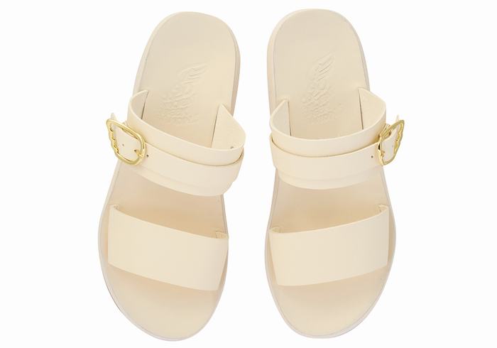 Sandale Slide Ancient Greek Sandals Preveza Comfort Dama Albi | LLW882SZ