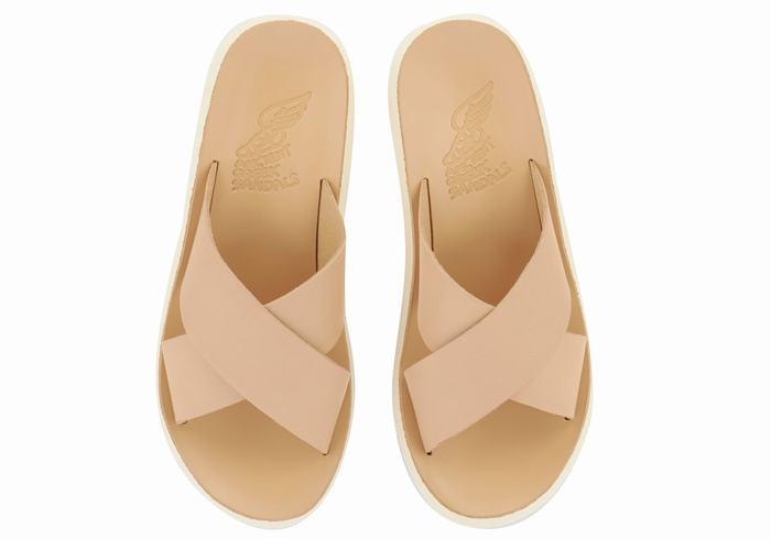 Sandale Slide Ancient Greek Sandals Thais Comfort Dama Bej | OJD1259DI