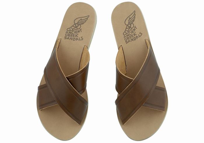 Sandale Slide Ancient Greek Sandals Thais Dama Maro Inchis | CBA5432YX