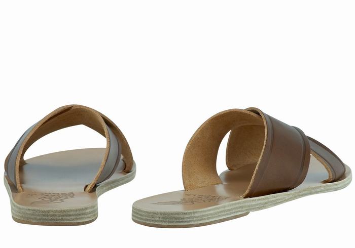 Sandale Slide Ancient Greek Sandals Thais Dama Maro Inchis | CBA5432YX