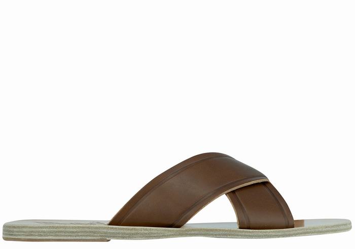 Sandale Slide Ancient Greek Sandals Thais Dama Maro Inchis | CBA5432YX