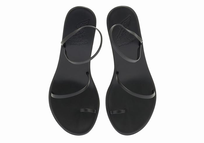 Sandale cu Pene Ancient Greek Sandals Chora Mid Dama Negrii | MDP8689FH