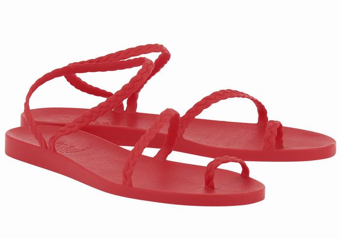 Sandale Împletite Ancient Greek Sandals Eleftheria Dama Rosii | XQS8992HS