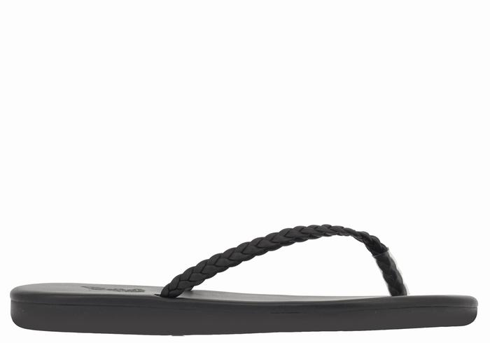 Sandale Împletite Ancient Greek Sandals Plage Flip Flop Dama Negrii | QRF4833PP